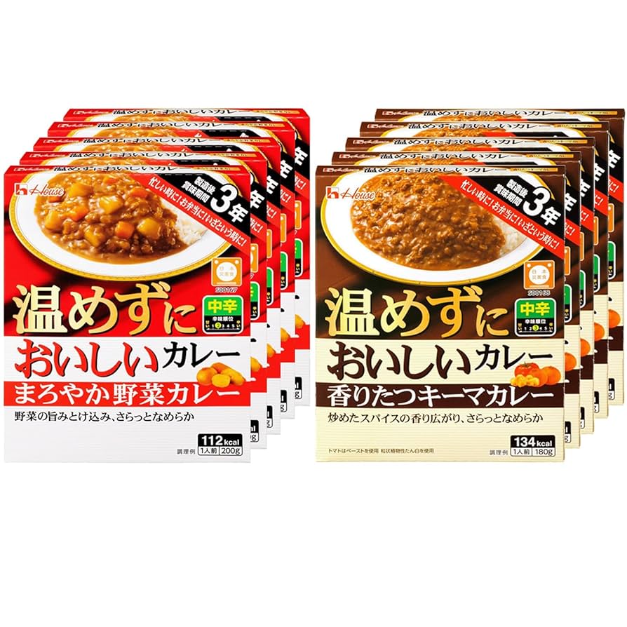 Amazon.co.jp: ハウス House 温めずにおいしいカレー2種10食